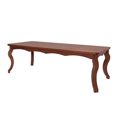 Imagem de Mesa de Jantar para 8 Cadeiras Barcelona 250 x 110 cm Pés Luiz XV Madeira Maciça Imbuia - RMI