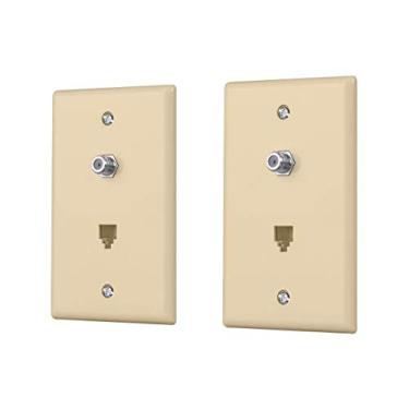 Imagem de Monoprice Combo/Placa de entrada de vídeo, marfim, pacote com 2