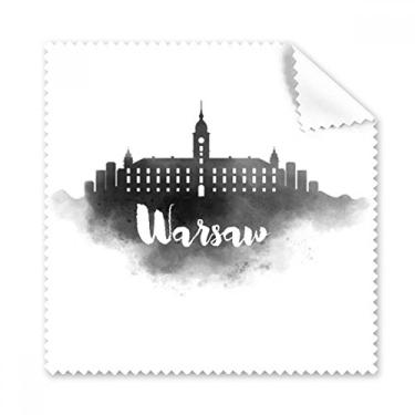 Imagem de Varsóvia Polônia Landmark Ink City, pano de limpeza de tela de telefone, 5 peças