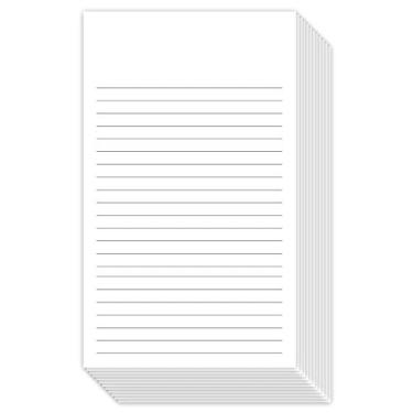 Imagem de Cartões de notas com índice vertical com pauta branca, 7,6 cm x 12,7 cm, Branco, 100 Sheets