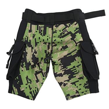 Imagem de Shorts de roupa de mergulho, calça masculina elástica grossa de 2,5 mm com bolso de grande capacidade durável resistente ao desgaste calças de neoprene para surfe, snorkeling, natação, mergulho, canoagem e outros esportes aquáticos (M)