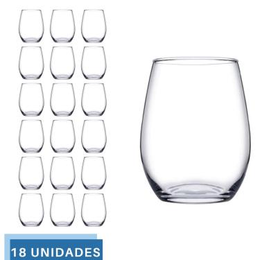 Imagem de 18 Copos de Vidro Transparente Redondo 440ml Amber Pasabahçe