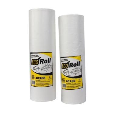 Imagem de Kit 7Kg Bobina Saco Plastico Picotada 40x60 Extra Fort 2Bob