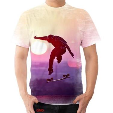Imagem de Camisa Camiseta Skatista Sk8 Real Flip Vida Loca Por Do Sol - Estilo K