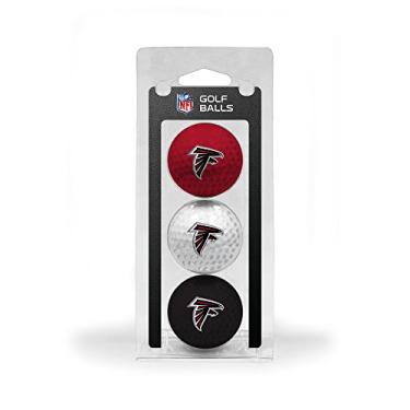 Imagem de Team Golf Bolas de golfe NFL Atlanta Falcons tamanho regulamentado, pacote com 3, impressão colorida e durável do time