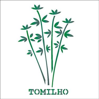 Imagem de Stencil de Acetato para Pintura OPA 14 x 14 cm - 2024 Tempero Tomilho