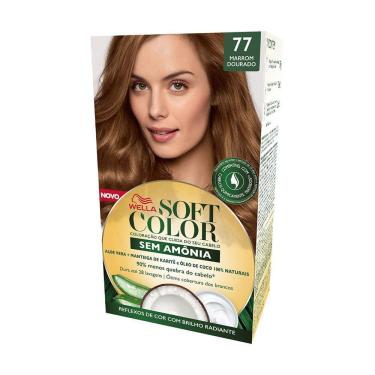 Imagem de Kit Tintura Soft Color Marrom Dourado 77 Soft Color