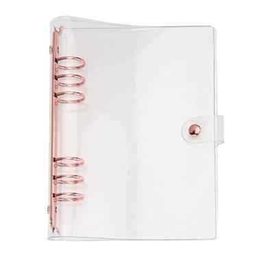 Imagem de Caderno de folhas soltas Business A5 Linha de Recarga para Artesanato Índice de Pasta Espiral em Branco Página Interna Papelaria, Ouro rosa, A5