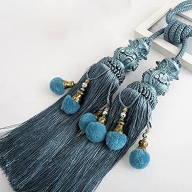 Imagem de Corda de cortina com fivela de cortina de bola dupla gancho de bola pendurada borlas costas de gravata acessórios de cortina decoração para casa, 3