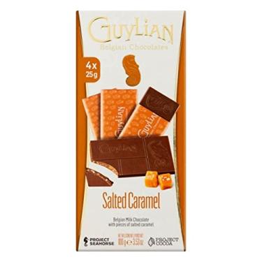 Imagem de Chocolate ao Leite 30% Cacau com Pedaços de Caramelo Salgado Guylian caixa 25 g 4 u