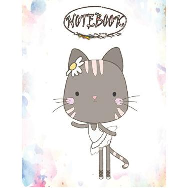 Imagem de Notebook: Grey cute cats on pastel cover and Dot Graph Line Sketch pages, Extra large (8.5 x 11) inches, 110 pages, White paper, Sketch, Draw and Paint