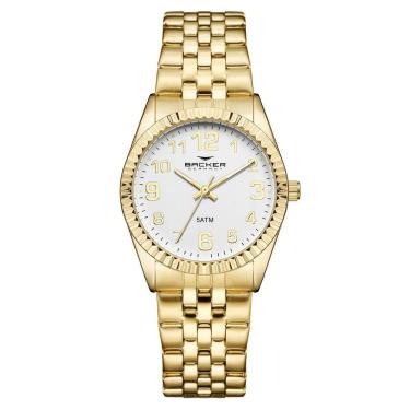 Imagem de Relógio Backer Feminino Ref: 10313145f Br Clássico Dourado