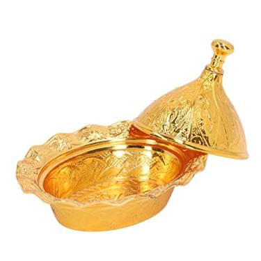 Imagem de Recipiente de açúcar, liga de zinco, forte, durável, três dimensões, com gravação tridimensional, retrô, requintada, tigela de açúcar estilo turco com tampa para chá de café, suporte de açúcar, tigela de sal, dispensador de açúcar