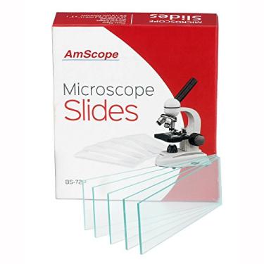 Imagem de AmScope BS-72P-A 72 peças de lâminas de microscópio em branco pré-limpas
