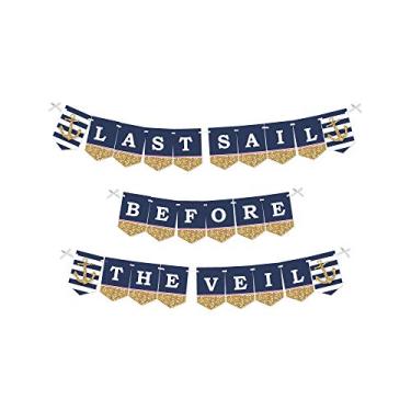 Imagem de Last Sail Before The Veil - Nautical Bridal Shower & Bachelorette Party Bunting Banner -Bridal & Bachelorette Decoration