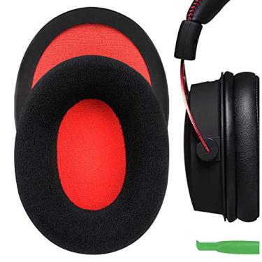 Imagem de Geekria Earpad de substituição para fone de ouvido HyperX Cloud II para jogos, 2 unidades, Black/Red