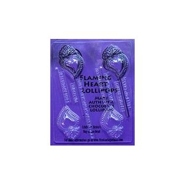 Imagem de Molde de pirulitos de coração flamejante – Molde de fazer doces