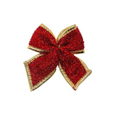 Imagem de Laço de Natal Le Brilho Vermelho 10cm com 4 Unidades