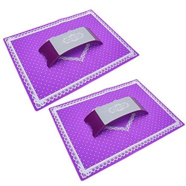 Imagem de Almofada Tapete Arte de Unhas Almofada de Mão, Almofada de Mão Ferramentas de Manicure, Arte de Unhas, Descanso de Mão, Saudável para Uso Doméstico (Roxo)