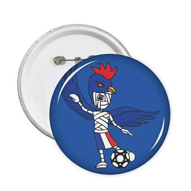 Imagem de Broche de futebol França Gálico múmia gálico botão emblema acessório decoração 5 peças