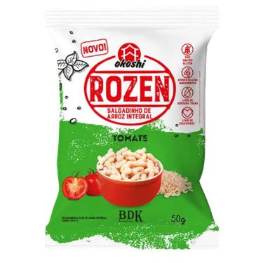 Imagem de Kit 3X: Salgadinho de Arroz Integral Rozen Tomate Okoshi 50g