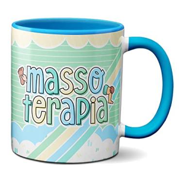 Imagem de Caneca Massoterapeuta Profissão Presente Massoterapia (Azul)