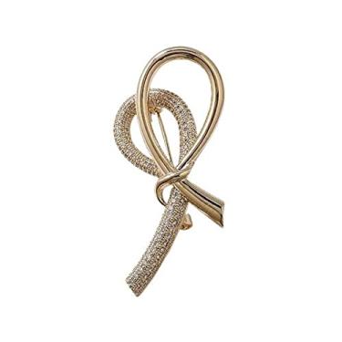 Imagem de KIZQYN Broche feminino personalizado criativo laço broche clássico vintage corpete moda luxo vestido pino xale botão acessório fantasia