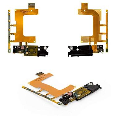 Imagem de Peças de reparo de cabo flexível compatíveis com Sony C5502 M36h Xperia ZR, C5503 M36i Xperia ZR, (botão de início, botões laterais, campainha, com vibrador, com componentes)