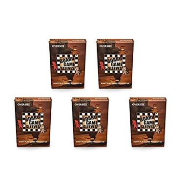 Imagem de 5 Packs Arcane Tinmen Non-Glare Board Game Sleeves 50 ct Oversize Size Card Sleeves Value Bundle!