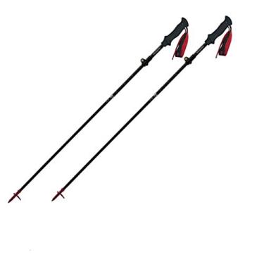 Imagem de N/H Bastões de caminhada telescópicos ultraleve de fibra de carbono – Pacote com 2 dobráveis e fortes para caminhadas, acampamento, montanhismo, mochilão, caminhada, trekking/preto