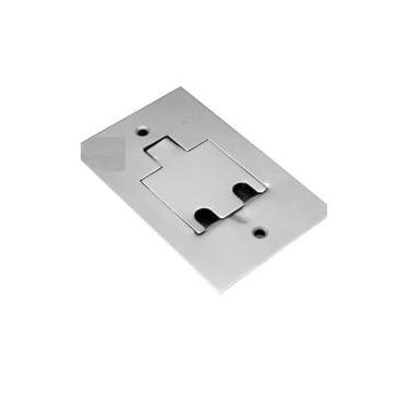 Imagem de Placa Piso Inox 2x4 P/2 Tomadas RJ11/RJ45 Cod.PI42/RJ - Stamplac