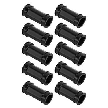 Imagem de Compra Maluca Conector para beber aves, material plástico 7,3 x 3,5 cm, acessório para alimentação de bebidas, 10 peças fazenda de gado (preto)