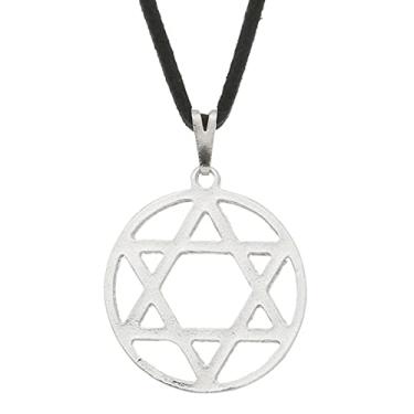 Imagem de Colar Estrela de David com aro 22mm - Sunshine Cristais Cor:Prata