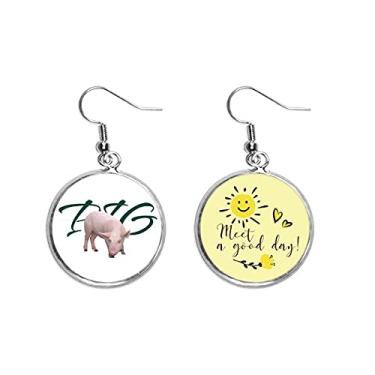 Imagem de Comida de porco variedades, Art Deco, presente, moderno, gota, sol, flor, brinco, bijuteria, moda