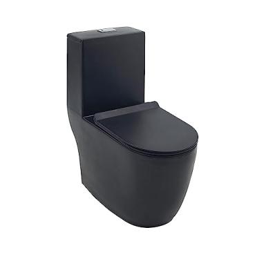 Imagem de Vaso sanitário Monobloco Amazonita Pingoo.casa - Preto Fosco