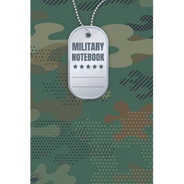 Imagem de Military Notebook Dog tag: Army Green Military, Soldier tag, Marine Corps, Navy, Air Force, and Coast Guard Terms for US Military War Veterans