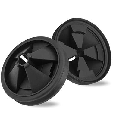 Imagem de Protetor contra respingos de lixo, pacote com 2 para InSinkErator Evolution Series 3 3/8" QCB-AM Tampa de ralo de borracha para defletor de pia 2022 Peças de inserção de filtro removível e silenciosa EPDM Ullnosoo