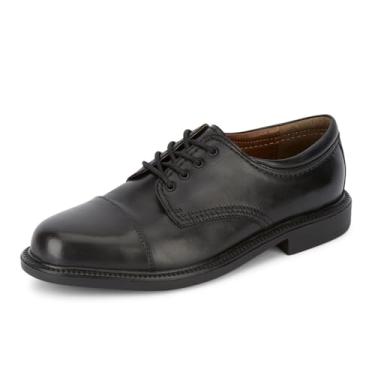 Imagem de Dockers Sapato social masculino Oxford de couro Gordon, Preto, 13 Wide