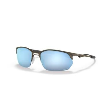 Imagem de Óculos de Sol Oakley Polarizado Wire Tap 2.0 0OO4145 414506 Tam 60 / Prata - Lentes Prizm Deep Water Polar