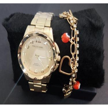 Imagem de Conjunto Relógio Feminino Com Pulseira Na Caixa Kit Presente