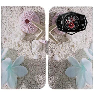 Imagem de TienJueShi Sea Star Fashion Stand TPU Silicone Book Stand Flip PU Leather Protector Phone Case para Doogee S98 Pro 6,3 polegadas Capa Carteira Etui