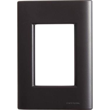 Imagem de Placa 3 Postos 4x2 Tramontina Giz Preta Soft Touch Sem Suporte Tramontina