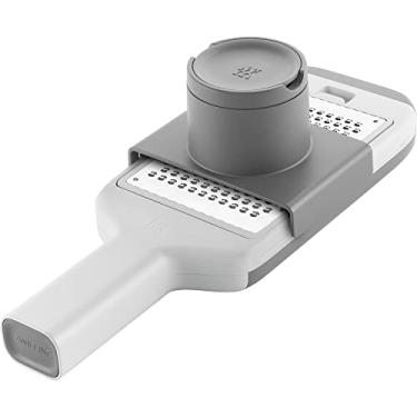Imagem de ZWILLING Ralador multifuncional Z-Cut, bandolim, tecnologia de grade mais rápida, ralador de raspa, fatiador, protetor de dedo, cinza