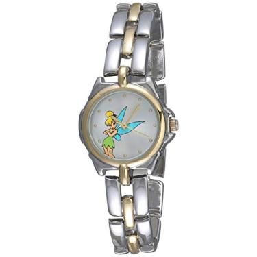 Imagem de Disney TK2020 Tinkerbell Relógio feminino com pulseira de dois tons e mostrador de sol