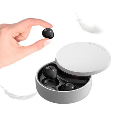 Imagem de Fones de ouvido invisíveis para dormir, os menores fones de ouvido Bluetooth, mini fones de ouvido sem fio, discretos, Bluetooth, minúsculos, ocultos, pequenos fones de ouvido para trabalho, fone de