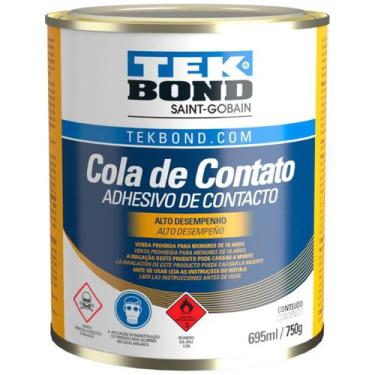 Imagem de Cola Contato Tekbond 750G - Adesão Poderosa Para Diversos Materiais