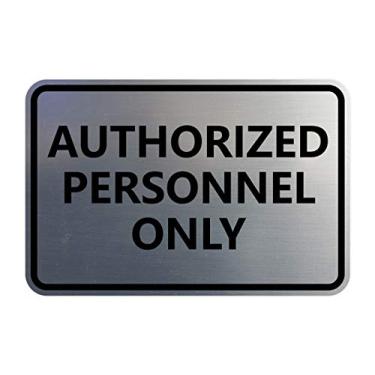 Imagem de Placa exclusiva autorizada com moldura clássica Signs ByLITA, Brushed Silver, Large (6" x 8")