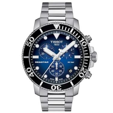 Imagem de Tissot Relógio esportivo masculino de cerâmica Seastar prata T1204171104101