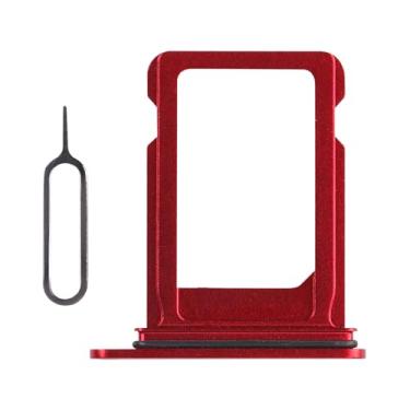 Imagem de Risidamoy Para iPhone 13 Vermelho SIM Slot Substituição de Cartão SIM Único Versão SIM Suporte Adaptador com Anel de Borracha Impermeável Kit de Reparação Ferramenta de Reparo Ejetor SIM para A2631