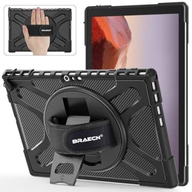 Imagem de BRAECNstock Capa protetora para Microsoft Surface Pro 7 Plus/Pro 7/6/5/4 de 31,2 cm à prova de choque MS Pro 7+/7/6/5/4 infantil com alça de mão + suporte para caneta compatível com teclado tipo cover
